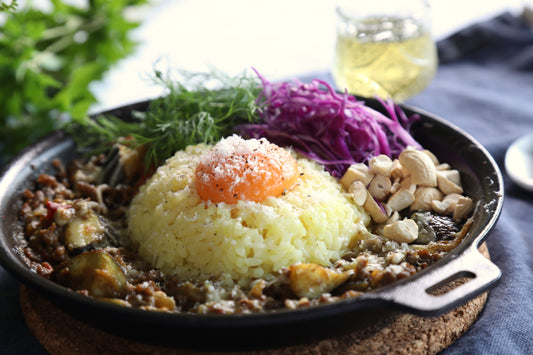２種のチーズの焼きキーマカレー